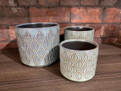 Nadin Ceramic Pots (Leaf) GB