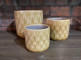 Nadin Ceramic Pots (Leaf) B