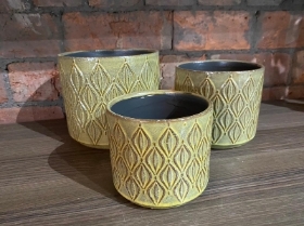 Nadin Ceramic Pots (Leaf) S